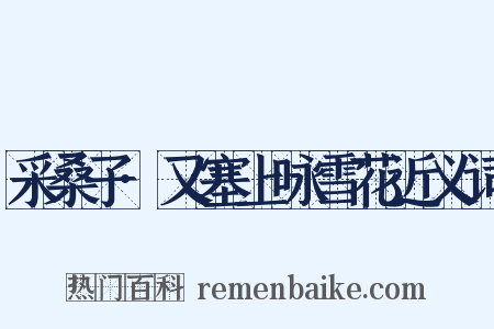 采桑子·又塞上咏雪花近义词是什么意思的图片